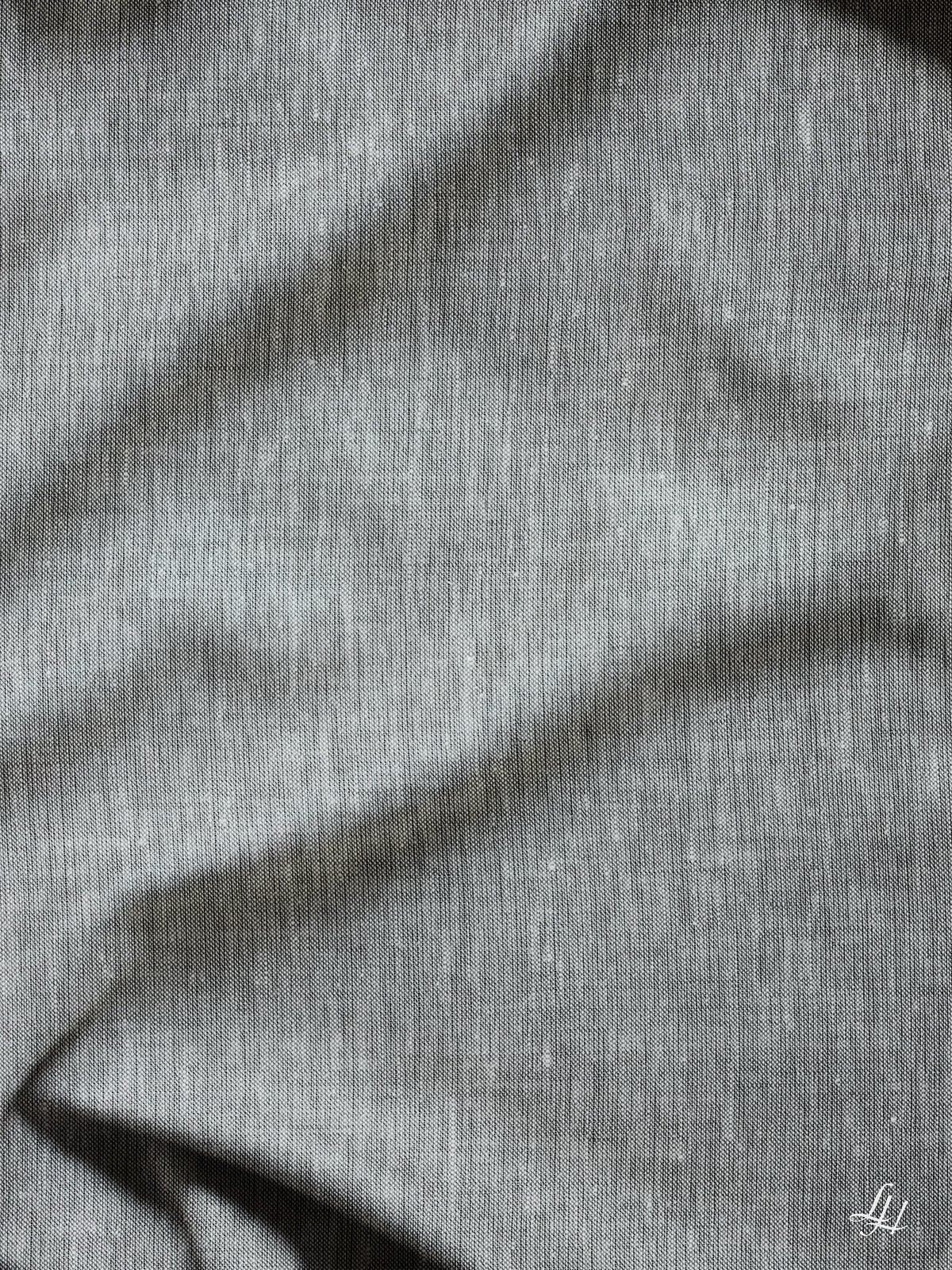 Spannlaken aus Reinleinen-mittelgrob in Uni-Farbe Anthrazit