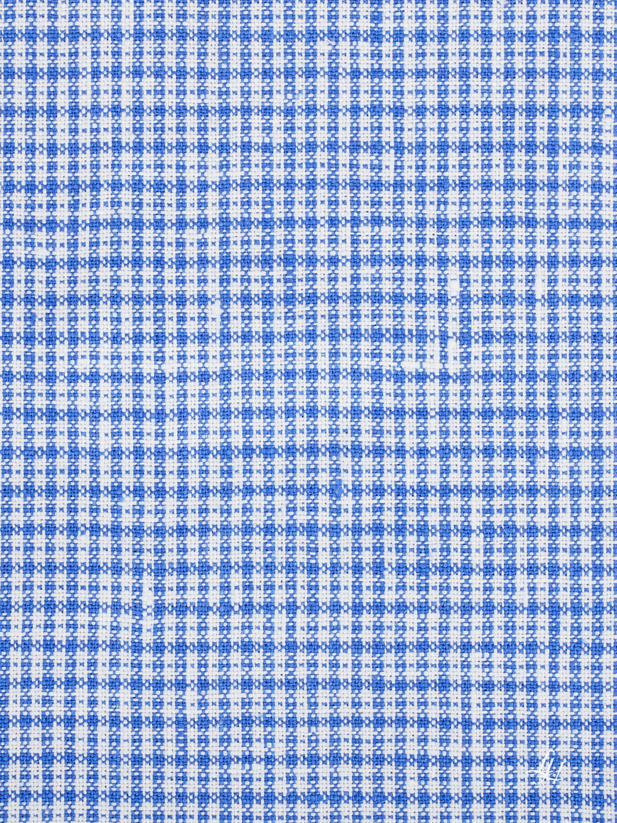 Tischtuch aus Reinleinen mit Muster Bauernkaro in Blau; Struktur
