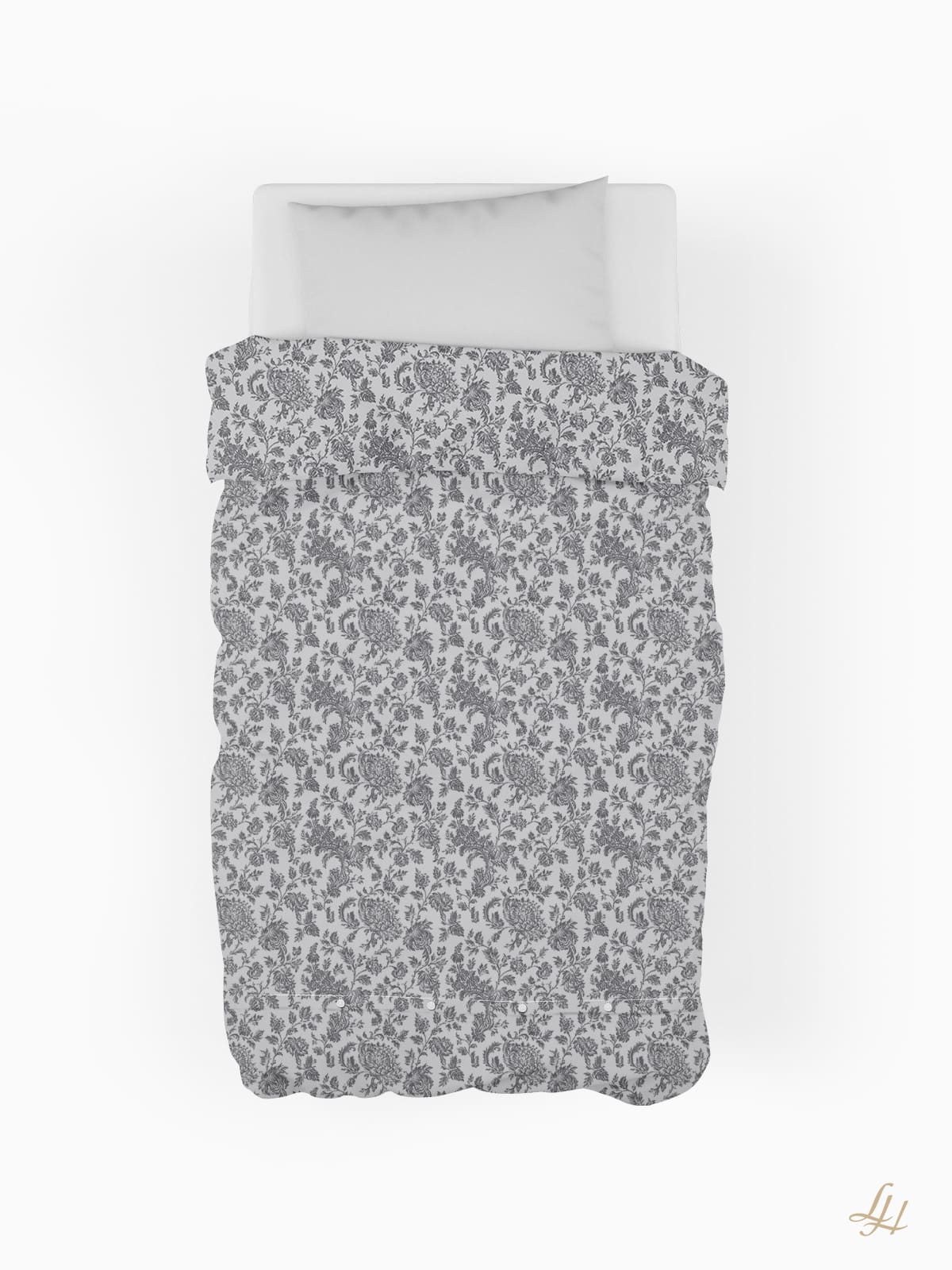 Damast Bettbezug Chrysantheme