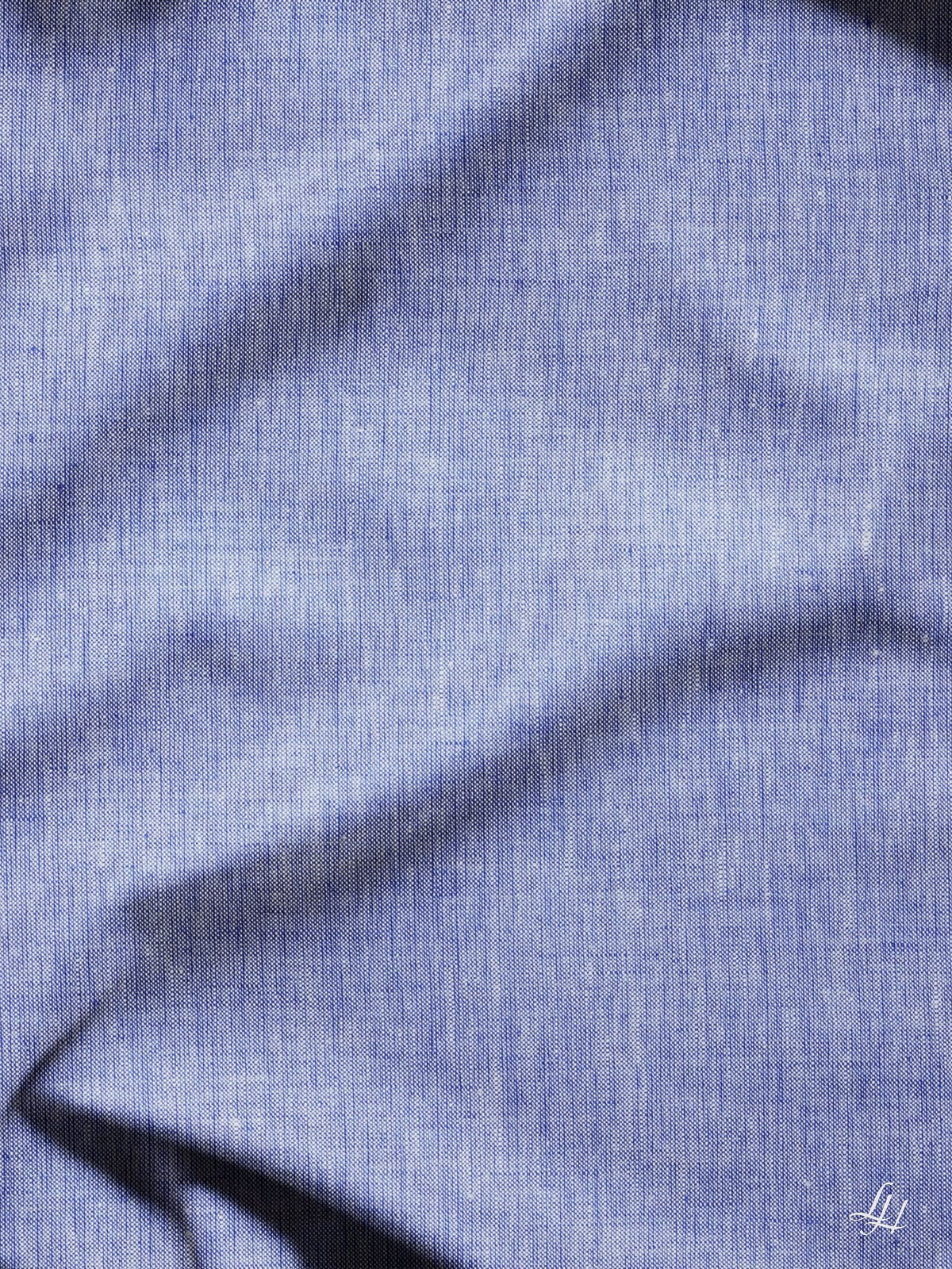 Kinderbettbezug aus Reinleinen-mittelgrob in Uni Farbe Blau