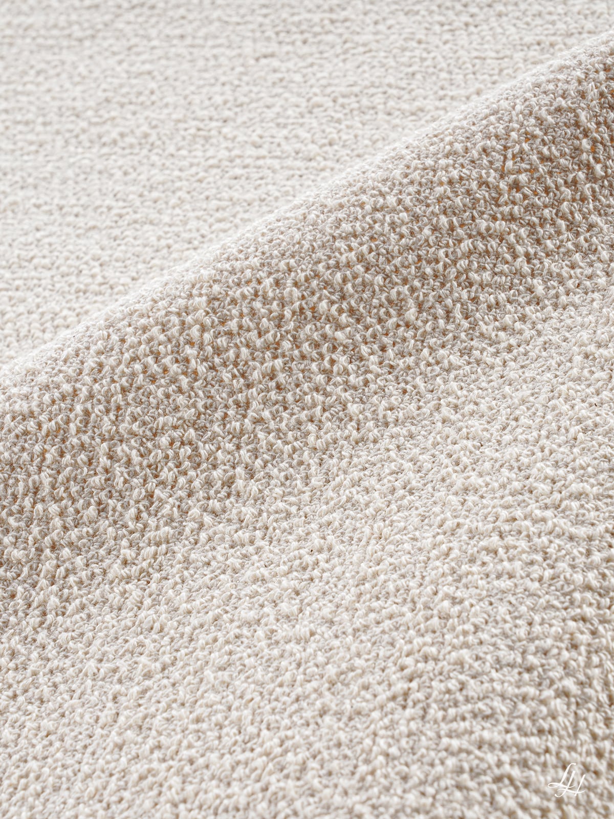 Badetuch aus Leinenfrottè in Cremeweiß; im Detail