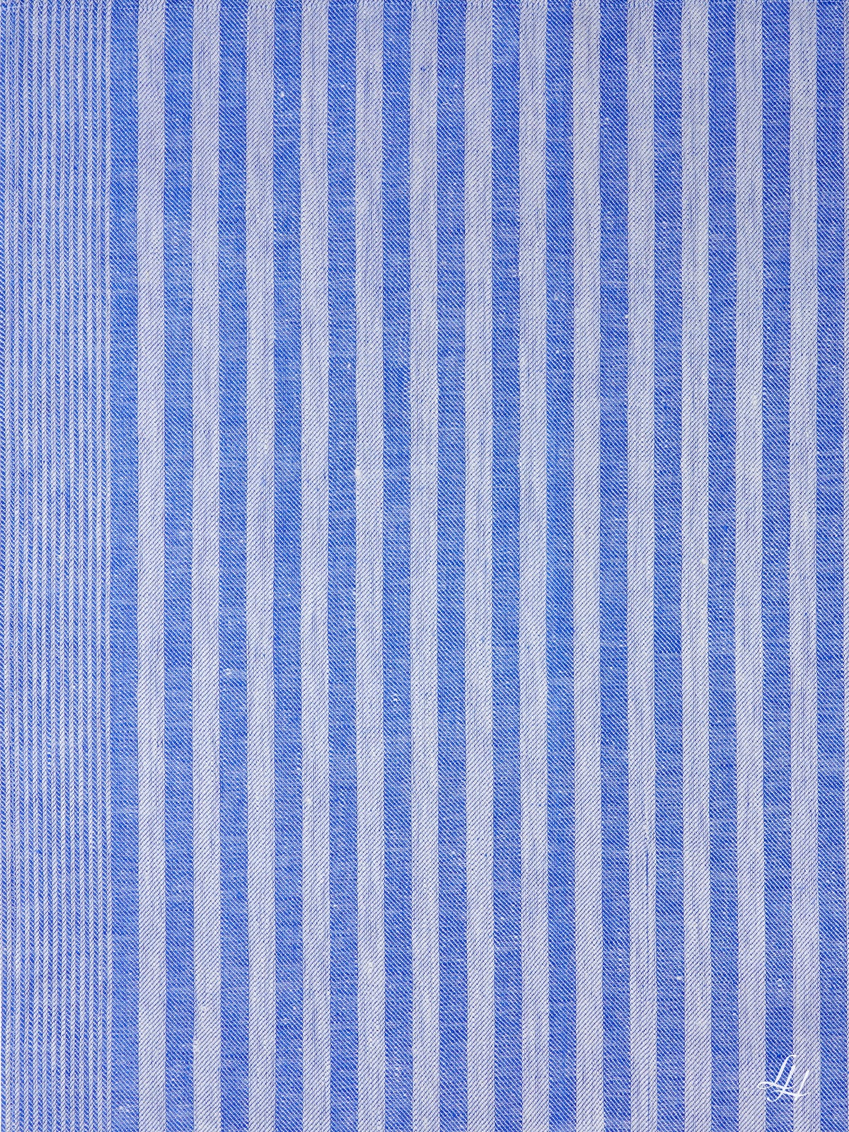Geschirrtücher Leinen gestreift in Blau aus Reinleinen – Detailaufnahme