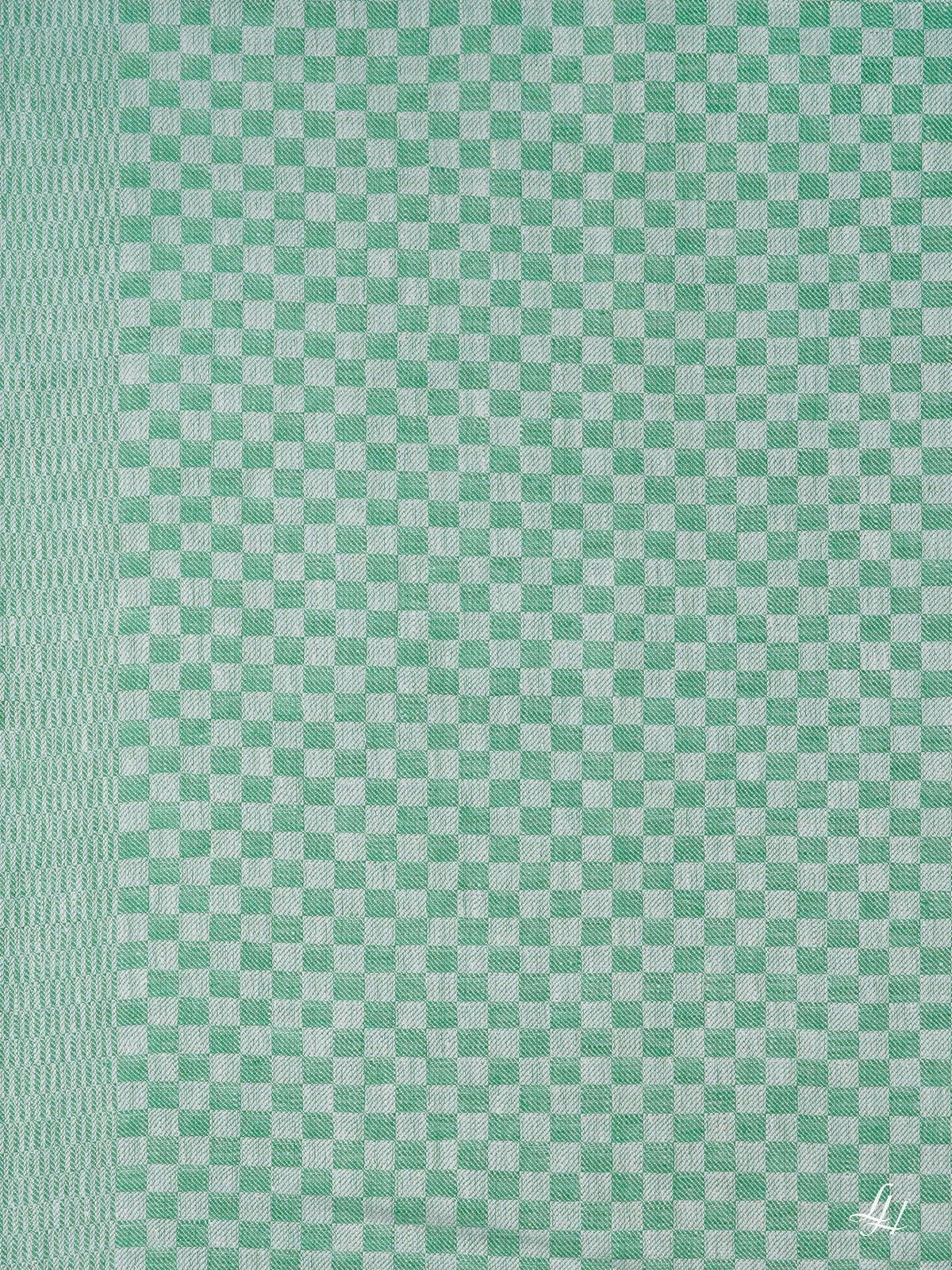 Geschirrtücher Leinen kariert in Grün aus Reinleinen – Produktansicht