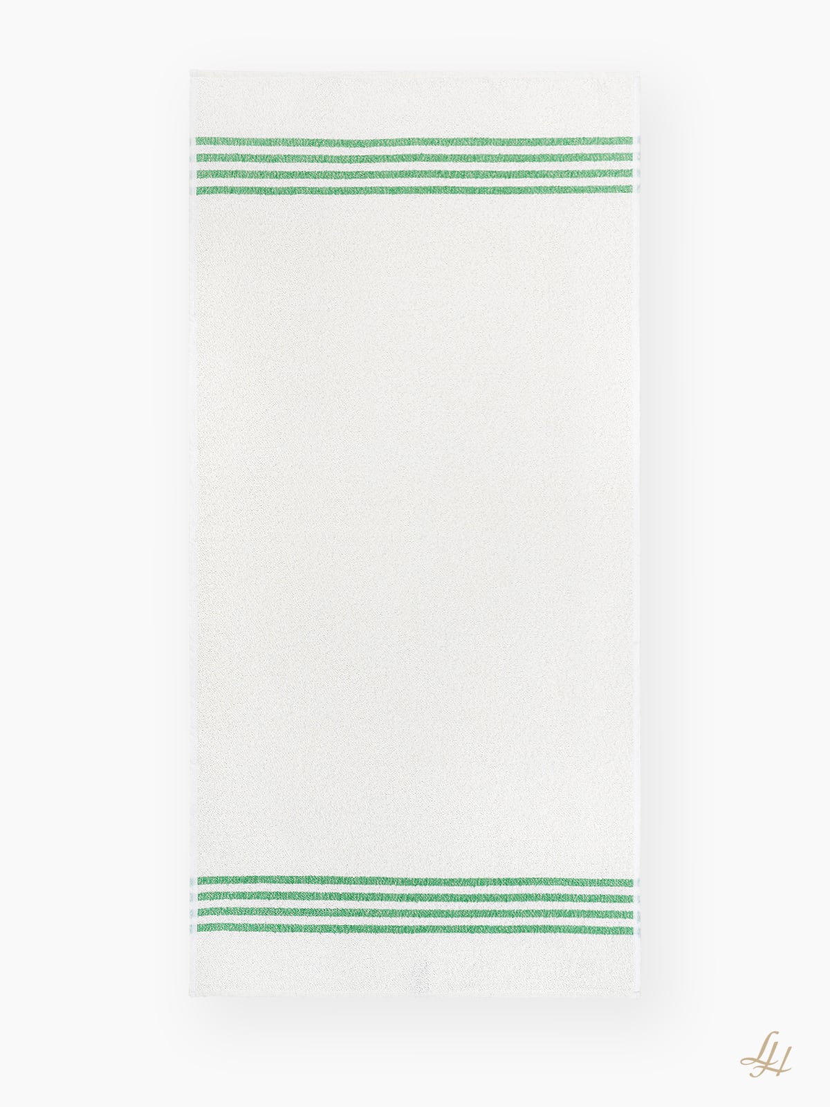 Handtuch aus Leinenfrotté Grund Reinweiss in verschiedenen Farben