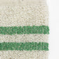 Waschhandschuh aus Leinenfrotté mit Grund Creme in Grün Detail