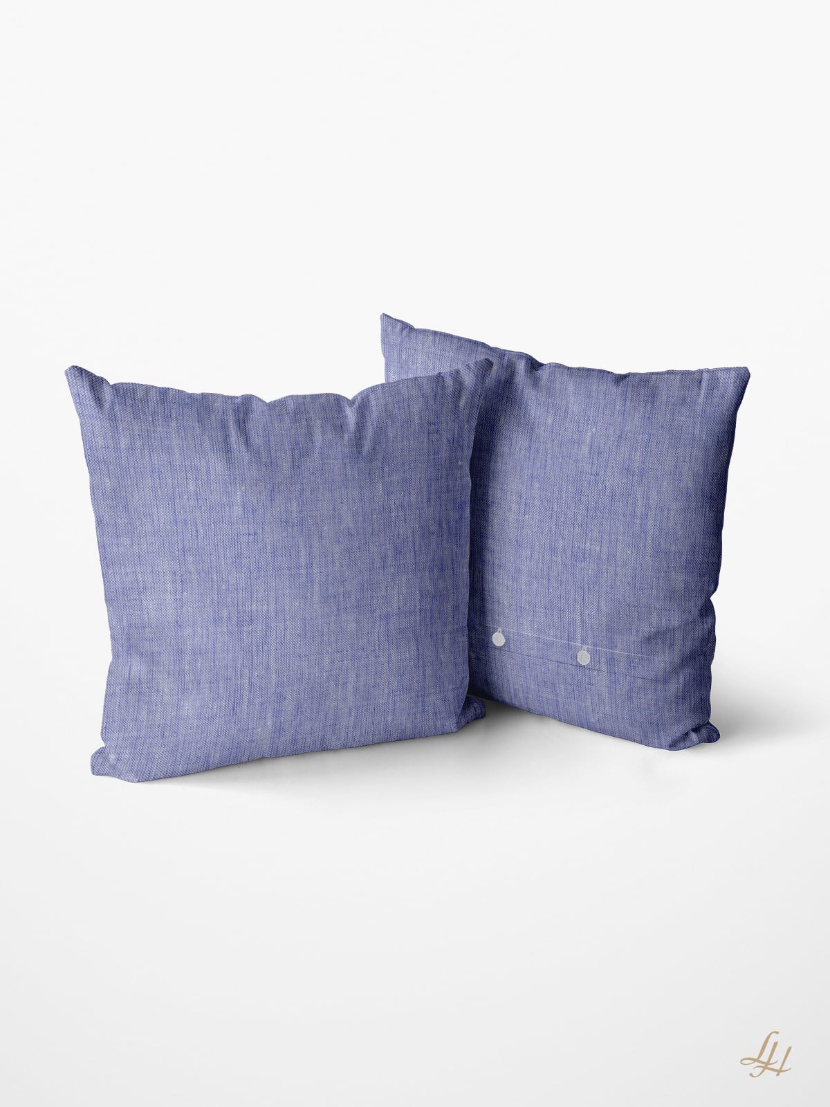 Leinen Kissenbezug Farbig Mittelgrob in Blau – Material im Detail