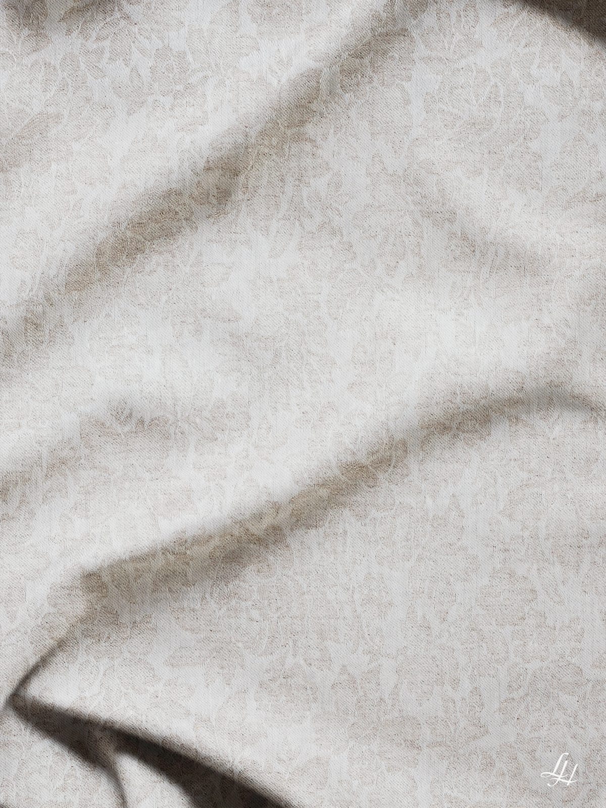 Tischtücher aus Reinleinen-Damast Muster Röschen in Natur