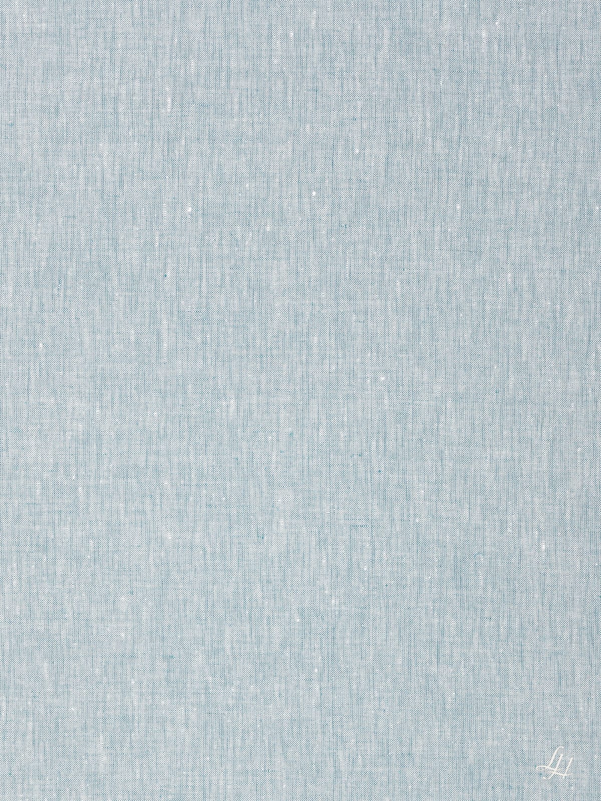 Petrol Fein Leinen Kissenbezug mit feinem Webmuster, langlebig und kleiner weißer Signatur unten rechts.