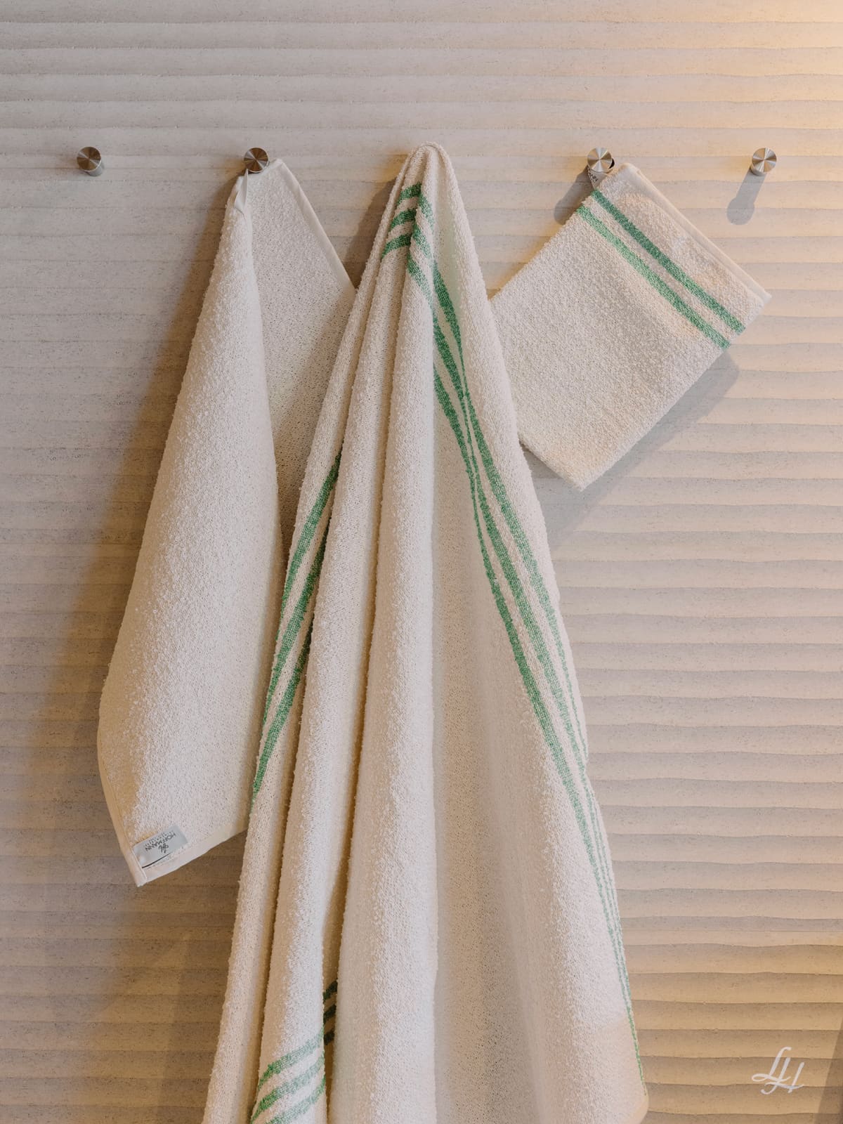 Waschlappen aus Leinenfrotté reinweiß