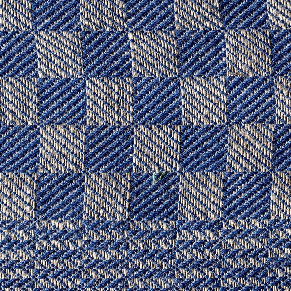 Grubentuch Halbleinen, Blau, Karos oder Streifen
