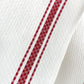 Handtuch aus Reinleinen 'Gerstenkorn`in Rot im Detail