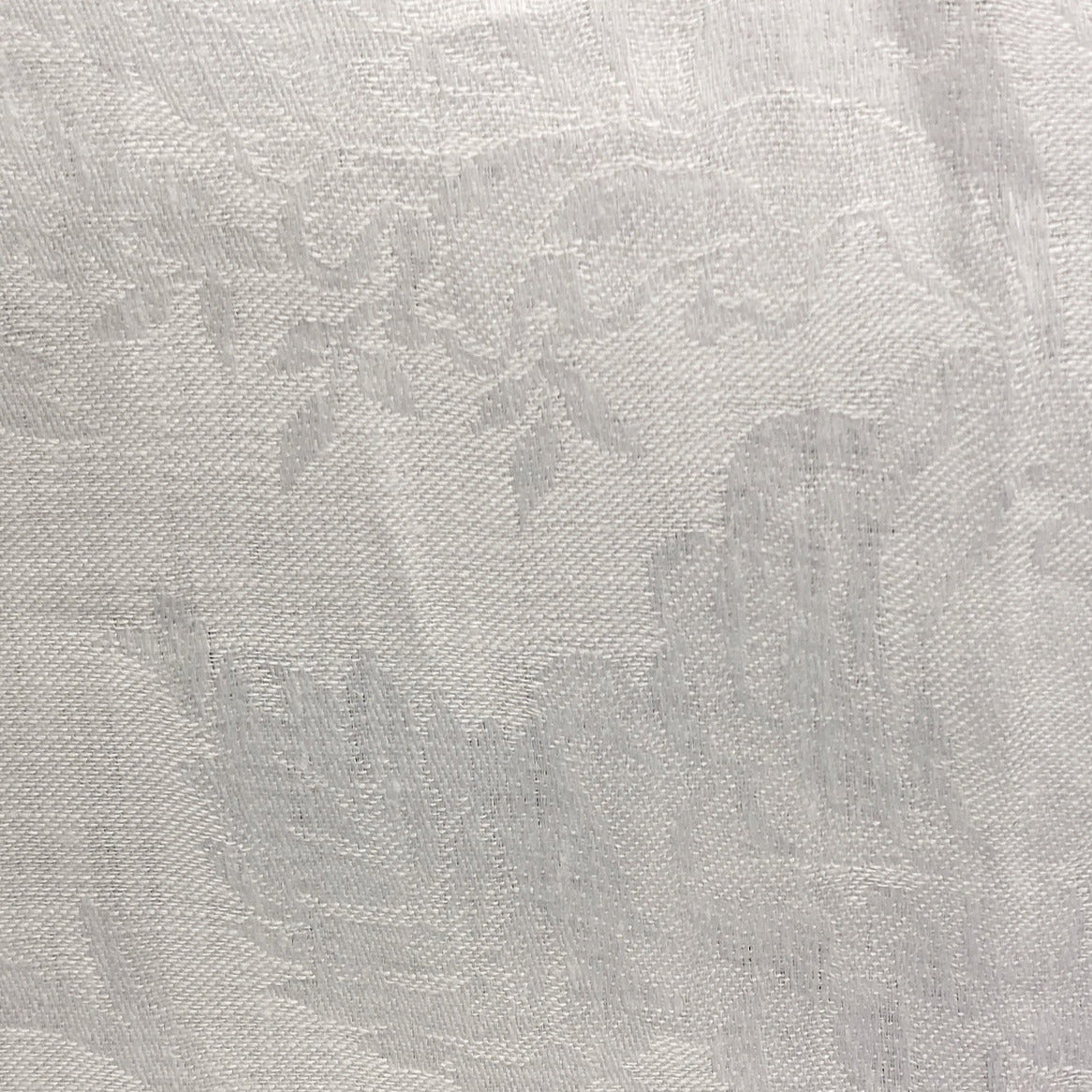Tischwäsche aus Leinendamast 'Chrysantheme' Weiß