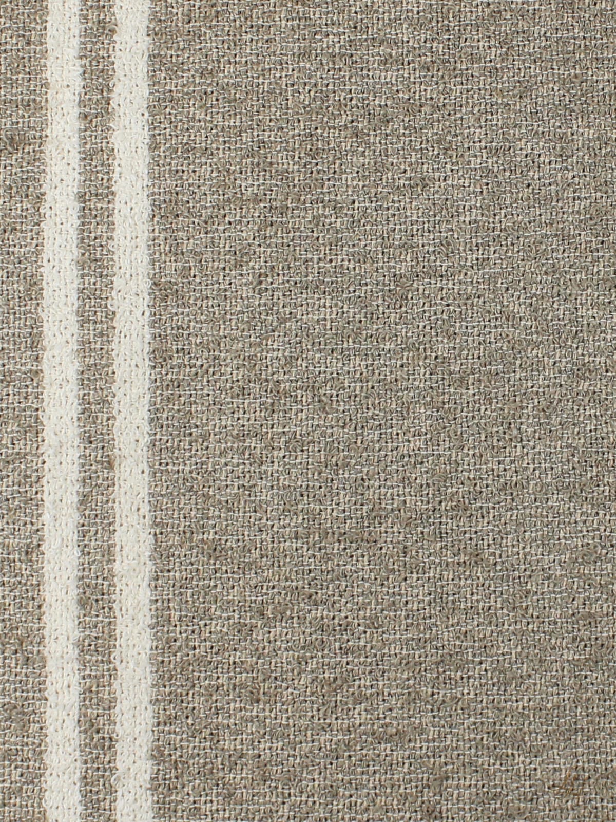 Waschlappen aus Leinenfrotté Grund Natur mit Streifen in Rohweiß im Detail