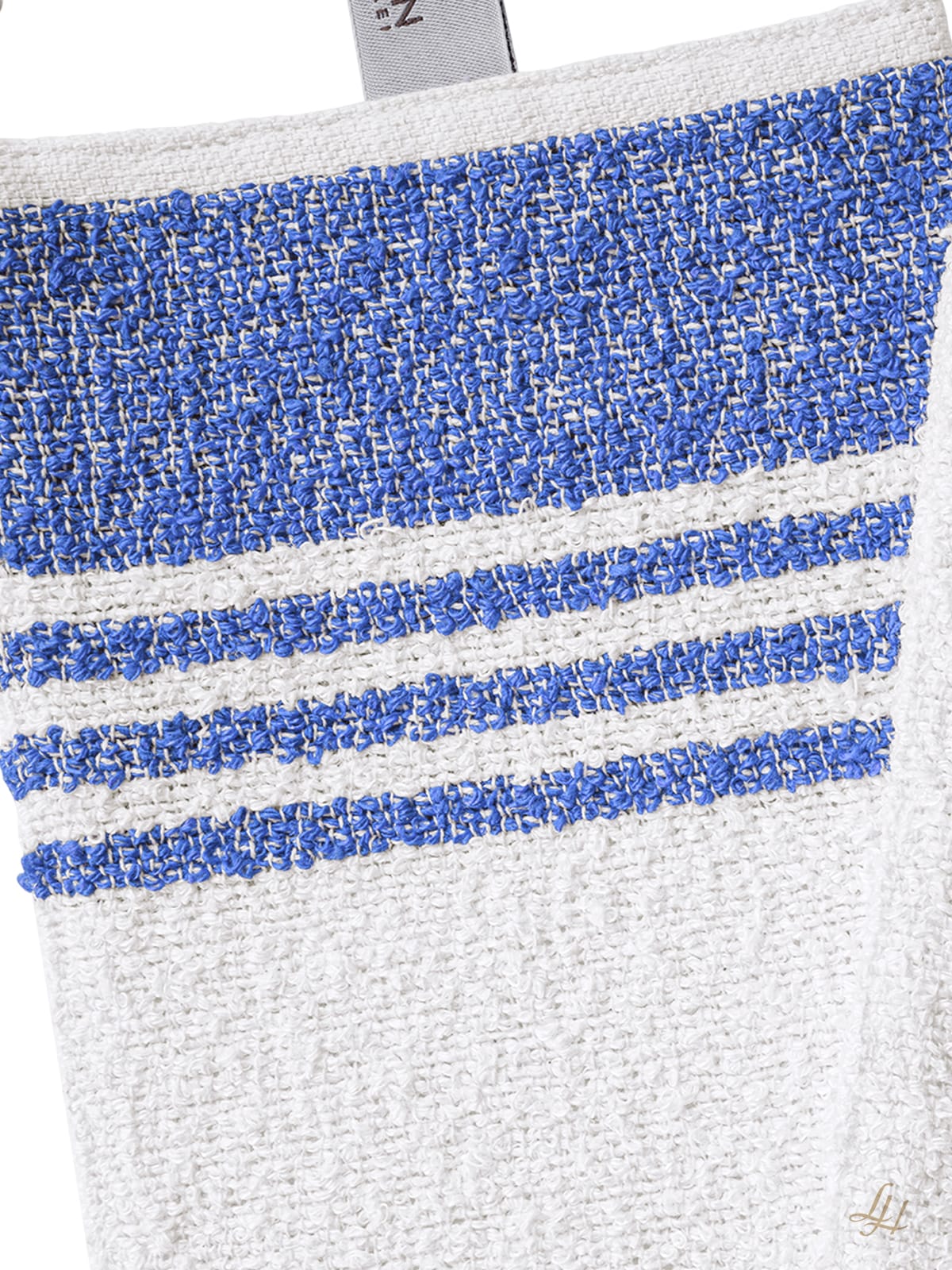 Liné Massageband aus Leinenfrotté in Blau im Detail