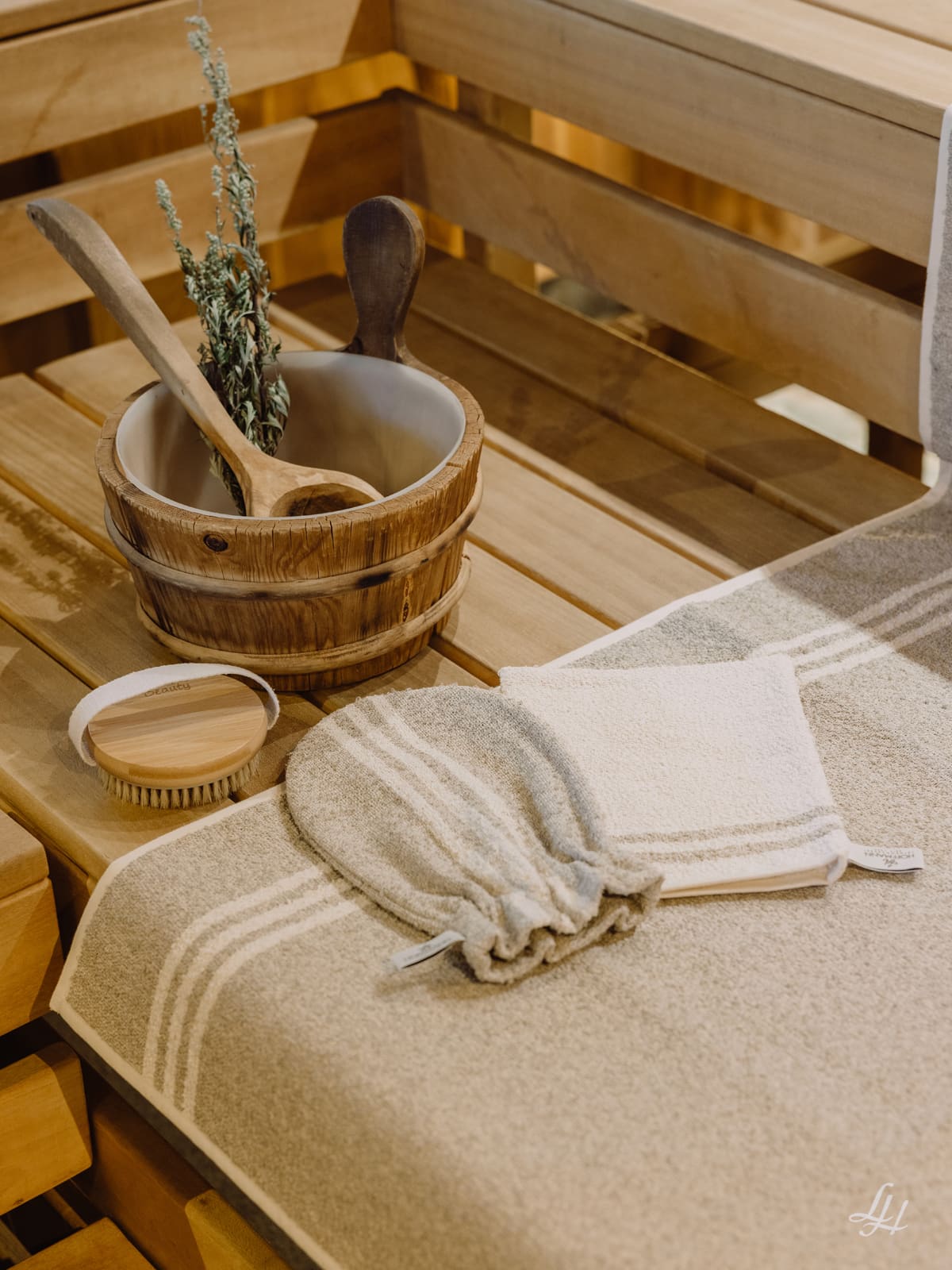 Badetuch aus Leinenfrotté natur