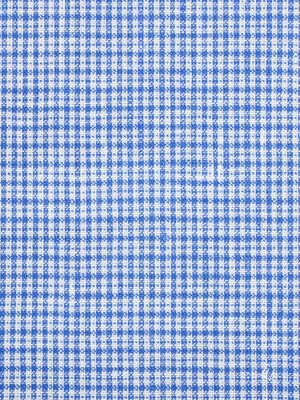 Kissen aus Reinleinen mit Muster Bauernkaro in Blau; Struktur