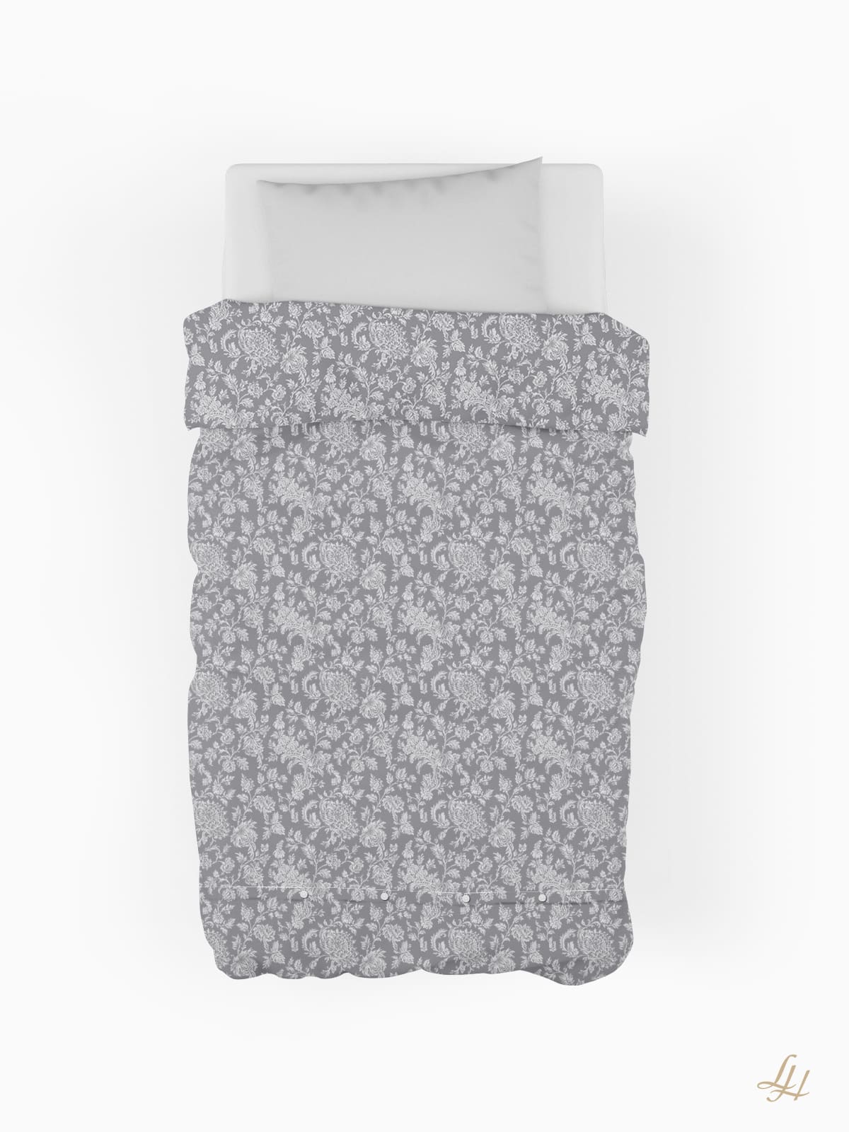 Damast Bettbezug Chrysantheme