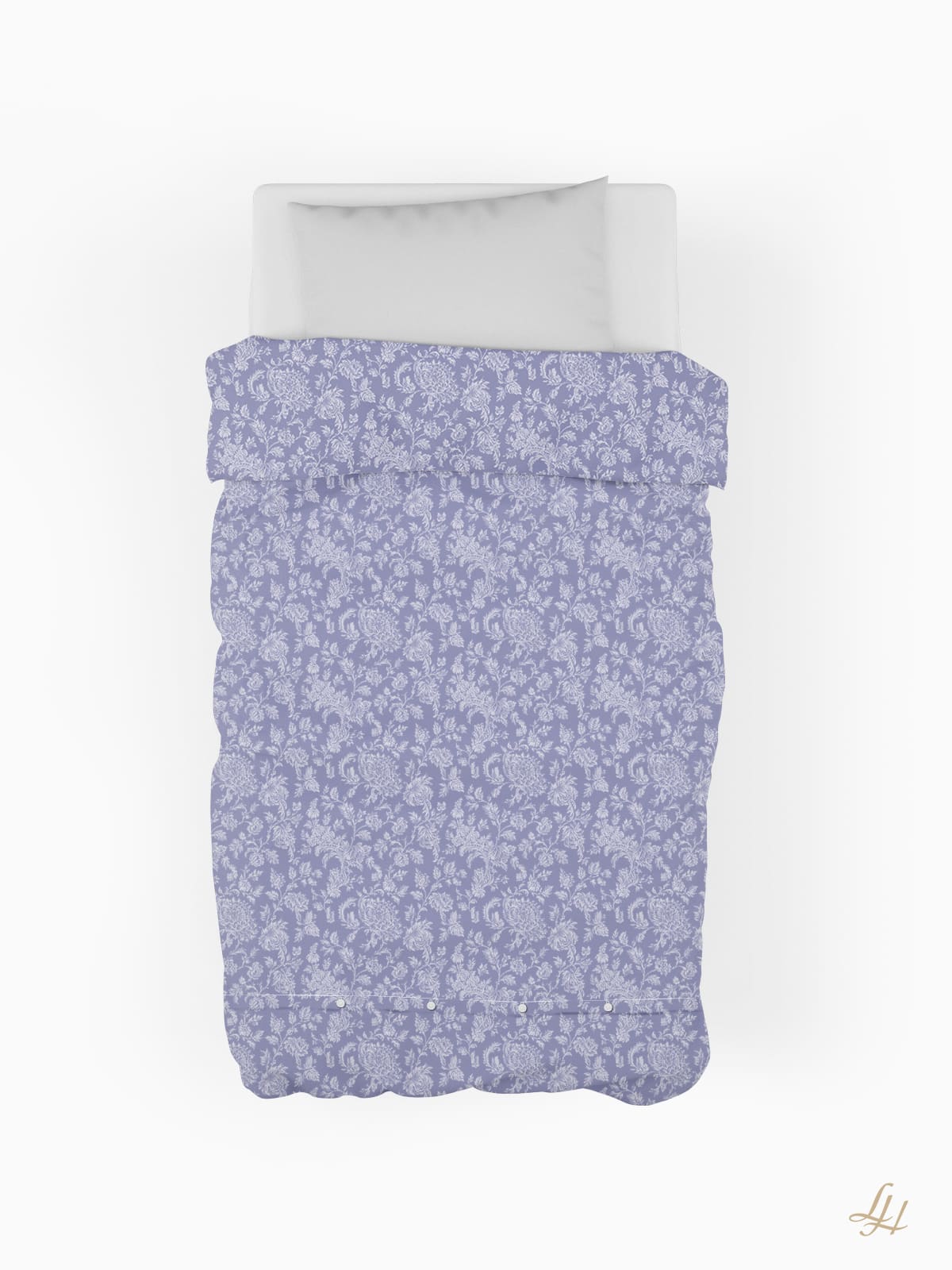 Damast Bettbezug Chrysantheme
