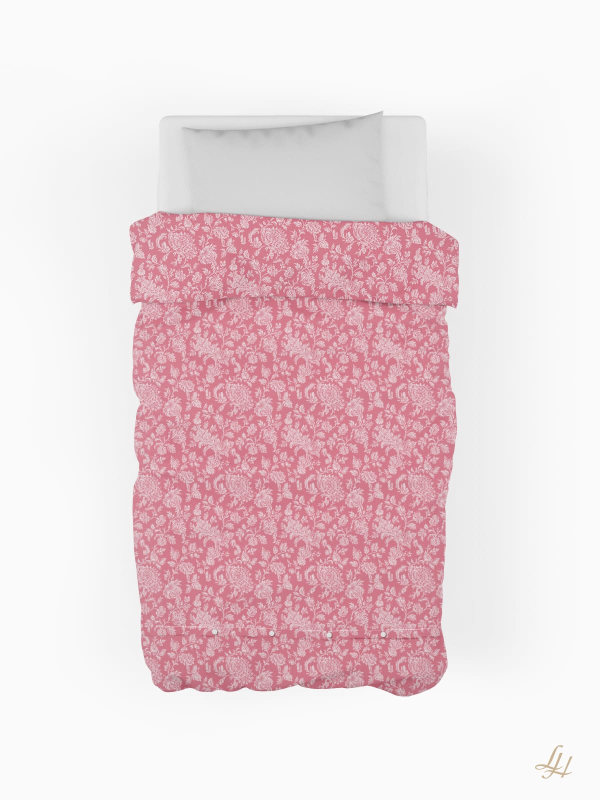 Damast Bettbezug Chrysantheme