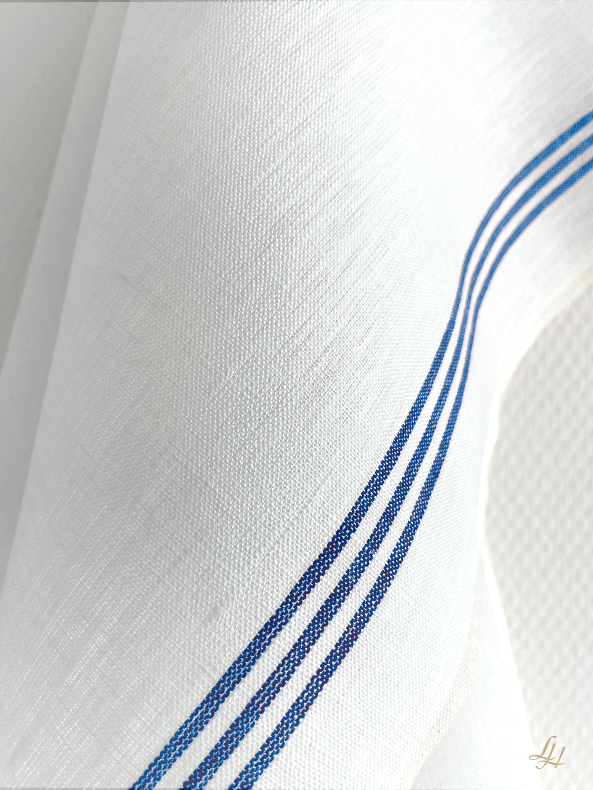 Gläsertuch CLASSIC aus Reinleinen in Blau im Detail