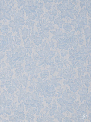 Stoffmuster Reinleinen-Damast Röschen hellblau