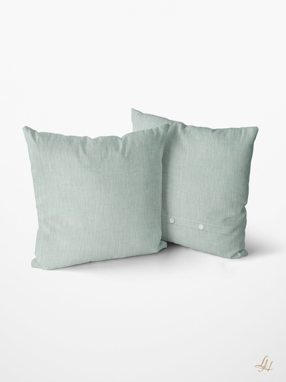 Kissen aus Reinleinen-fein in Uni-Farbe Mint; Beispielbild