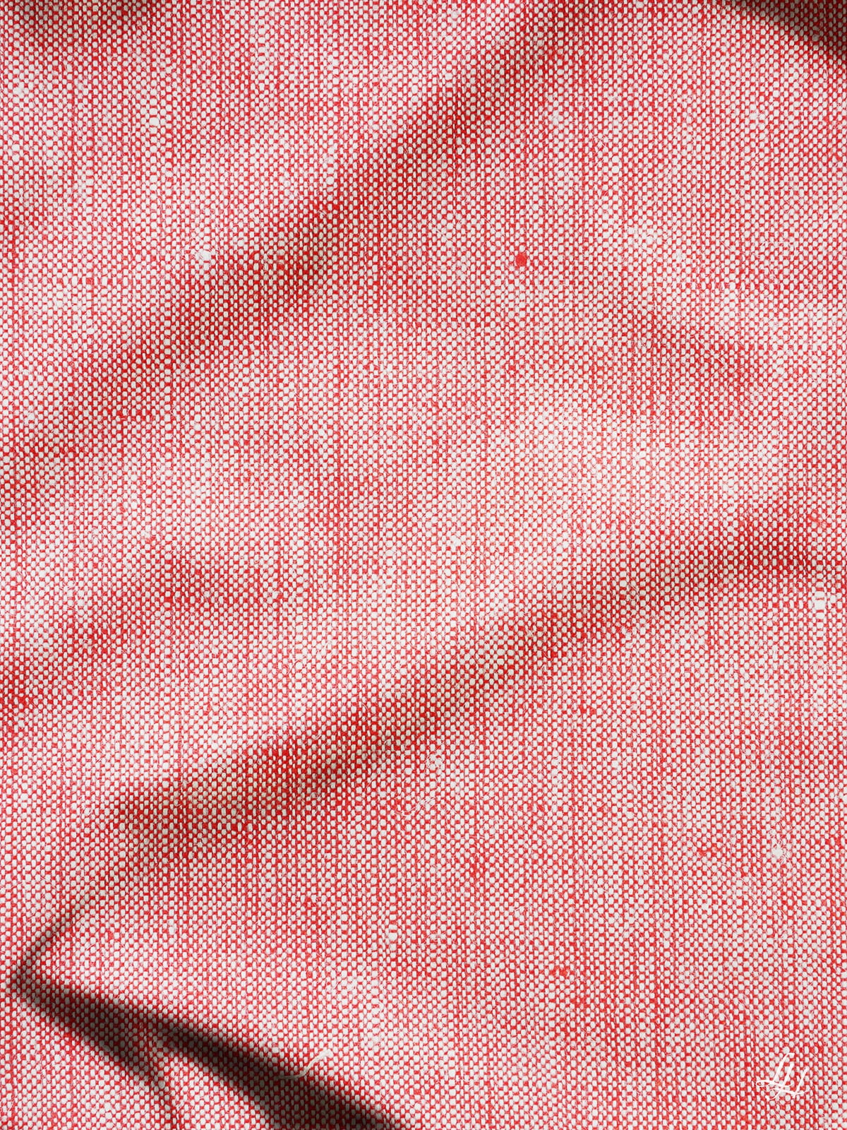 Kinderbettbezug aus Reinleinen-mittelgrob in Uni Farbe Rot