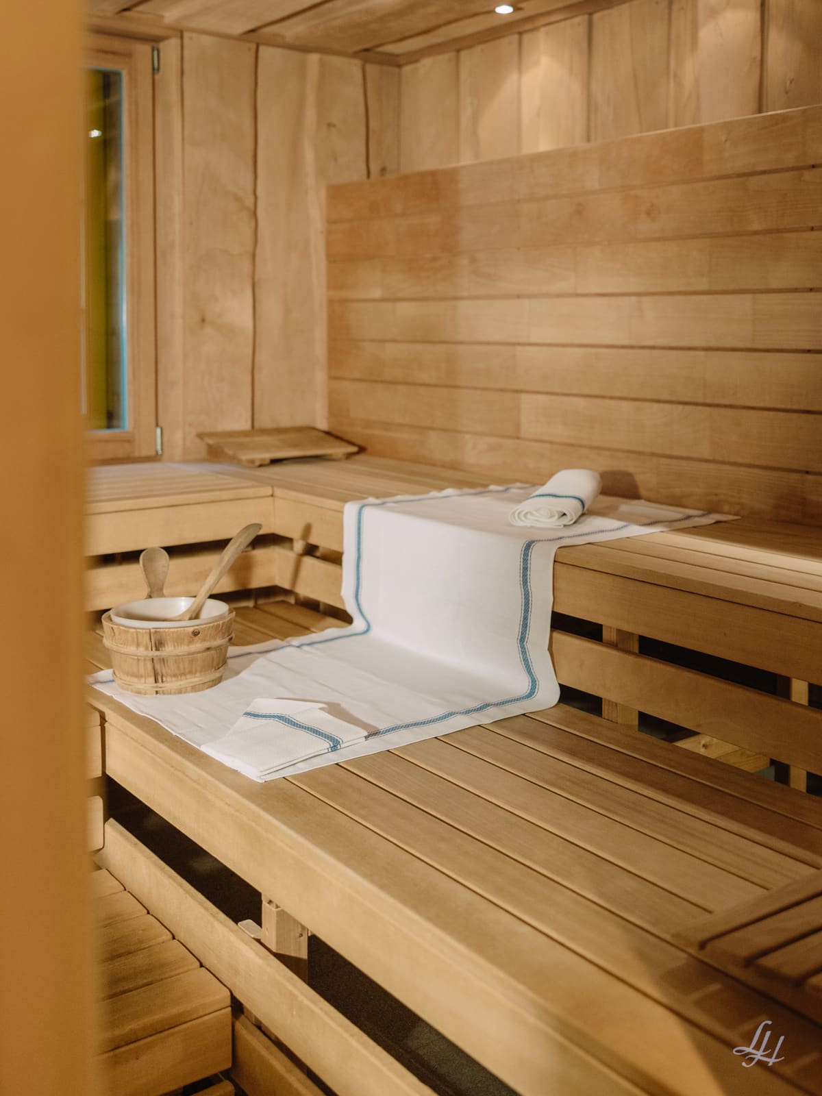 Saunatuch XL Halbleinen Gerstenkorn