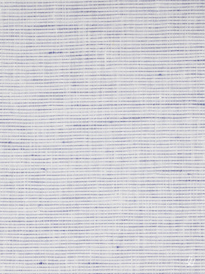 Weißer Stoff mit einem dezenten blauen Gittermuster - Streifen weiß-blau.